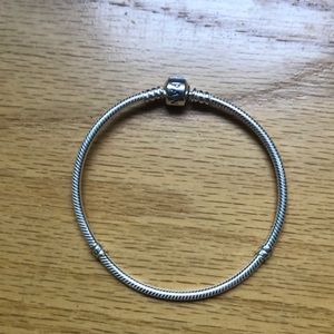 PANDORA Silver Barrel Clasp Bracelet